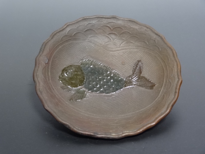 色備前 動物文 せんべい皿5種 仙遊洞