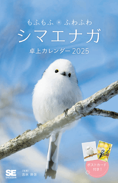もふもふふわふわシマエナガ 卓上カレンダー 2025 ポストカード付き