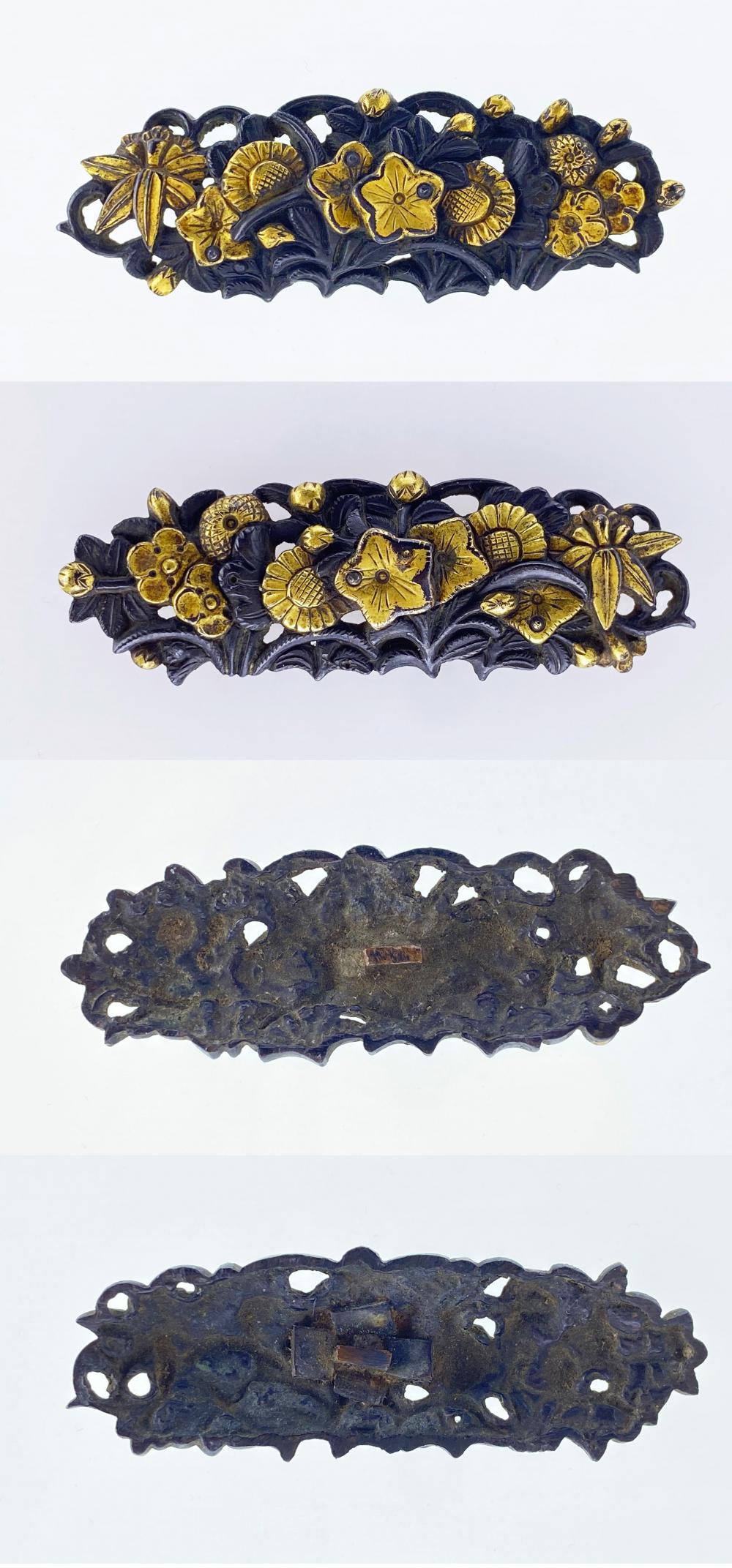 目貫 無銘 美濃 秋草図 / Menuki Mumei Mino - 勝武堂 【創業大正末期】