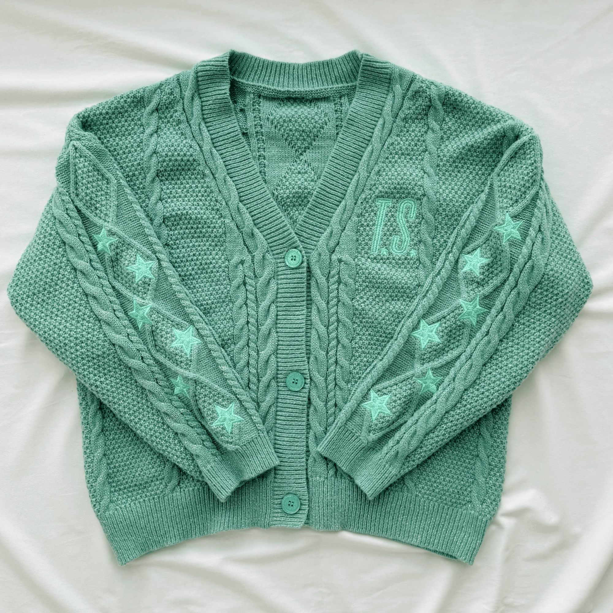 Taylor Swift The Life of a Showgirl Green Cardigan – Shoptown Boutique