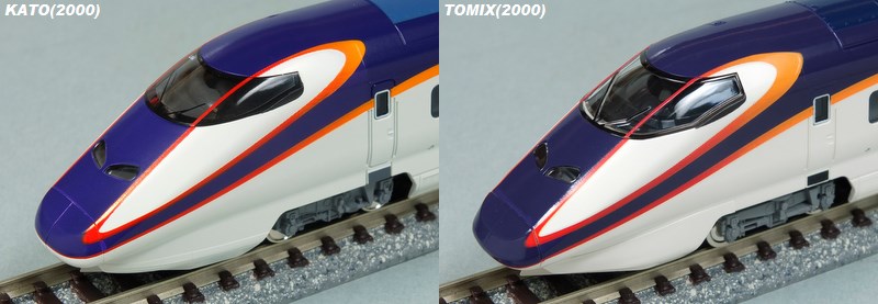 比較レビュー1 先頭形状・車体各部表現・屋根上