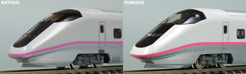 比較レビュー1 先頭形状・車体各部表現・屋根上