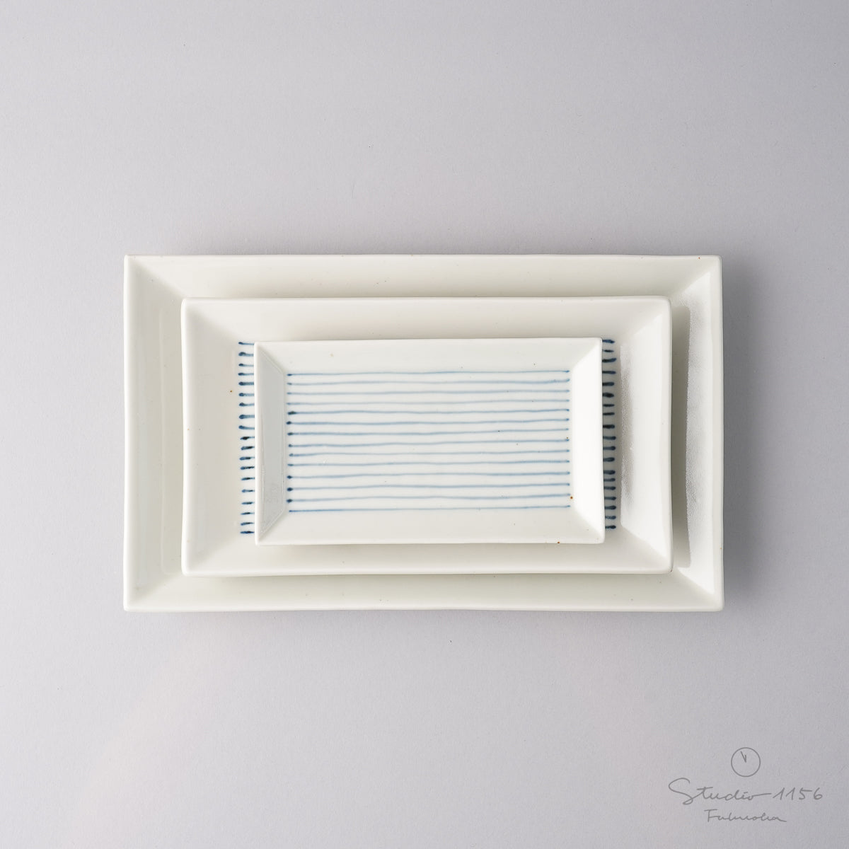 伊万里焼 染付連子 長角皿 S/M/L 田森陶園の通販｜Studio1156 – 【公式