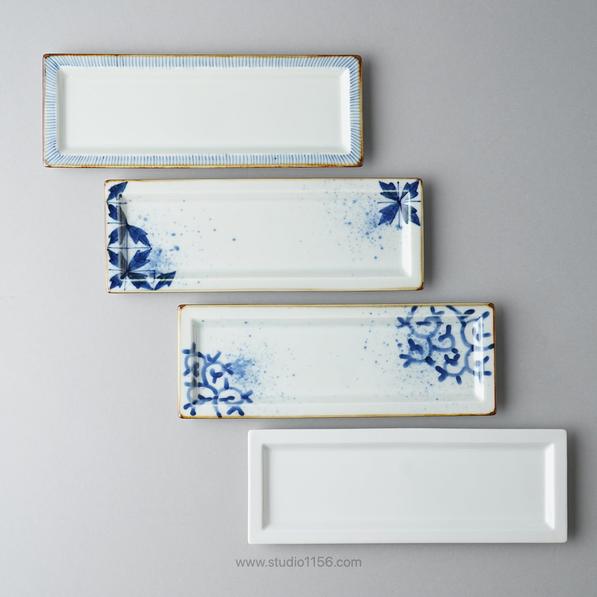 有田焼 染付 長角皿 22.5cm – 【公式】スタジオイイコロ - Studio1156