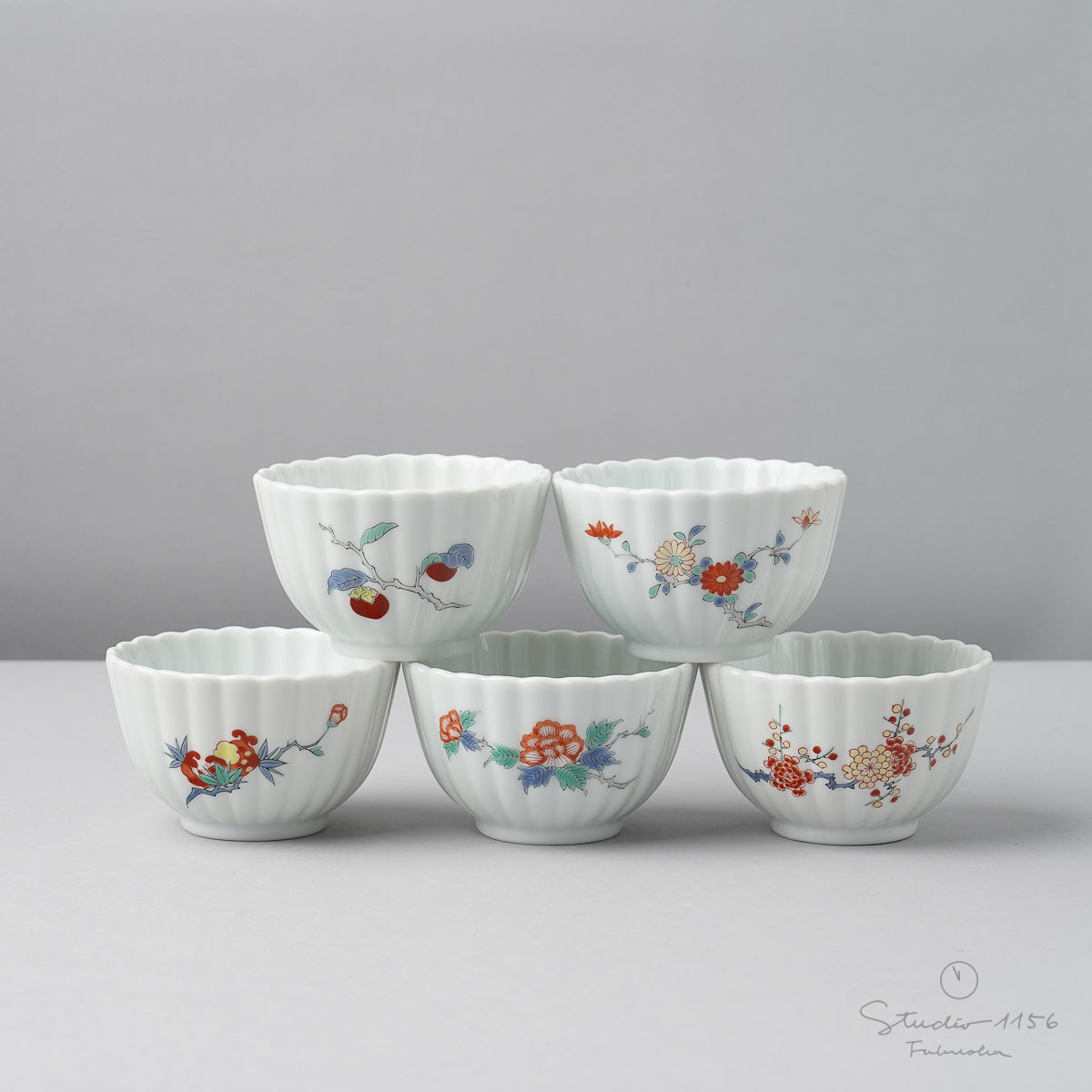 有田焼 柿右エ門写 菊割小付 小鉢 8cm 親和伯父山窯の通販｜Studio1156