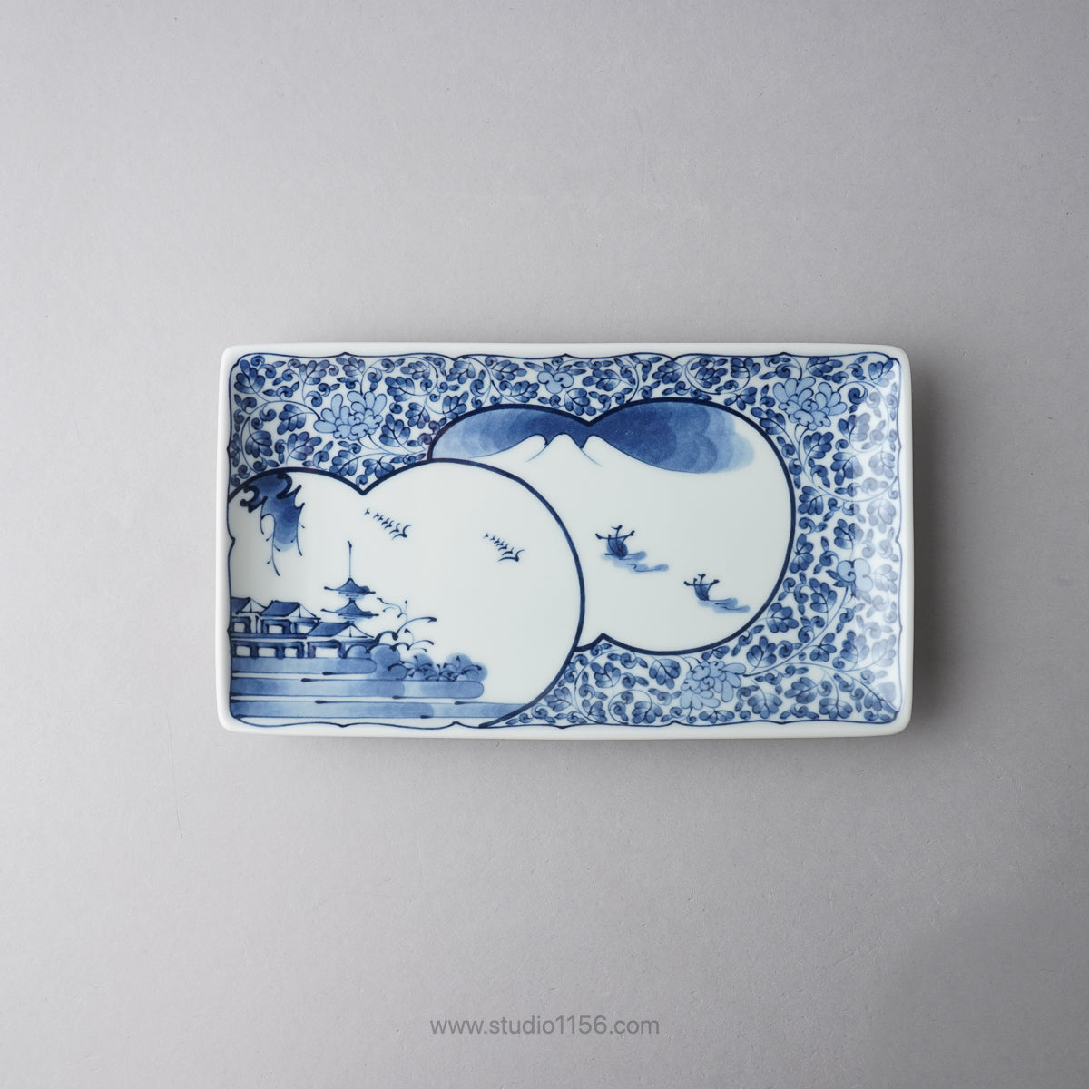 波佐見焼 染付 長角皿 23cm 高山陶器の通販｜Studio1156 – 【公式