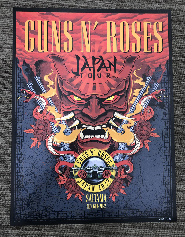 Guns N' Roses Japan Tour 2022 - Tour Goods