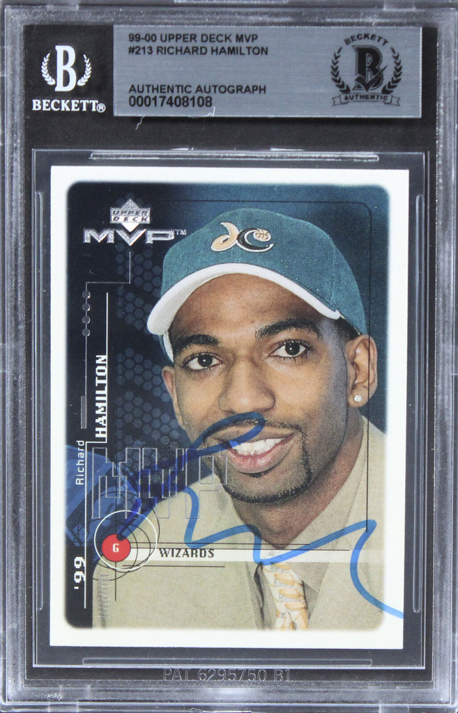 Wizards Richard Hamilton Signed 1999 Upper Deck MVP #213 Rookie