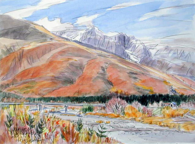 ヨーロッパの街並みスケッチ－安曇野の四季（2）