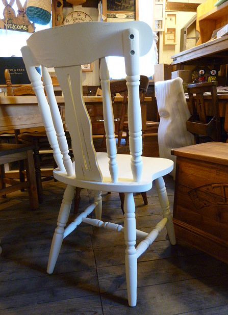 アンティーク チェア ダイニングチェア ホワイト2 - カントリー家具