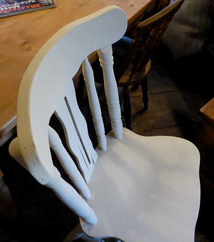 アンティーク チェア ダイニングチェア ホワイト2 - カントリー家具