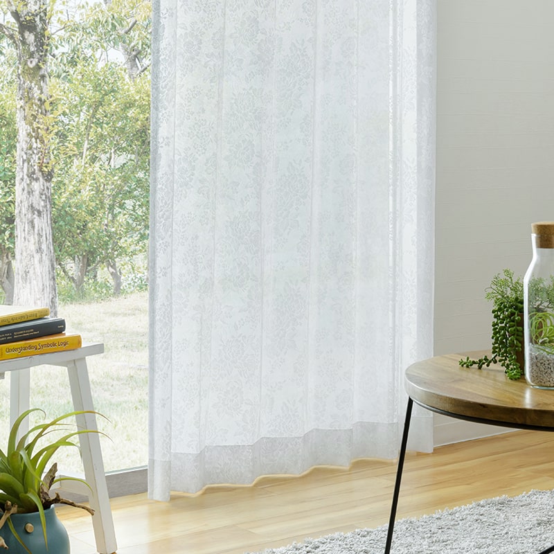 フラワーレース レースカーテン – WARDROBE sangetsu