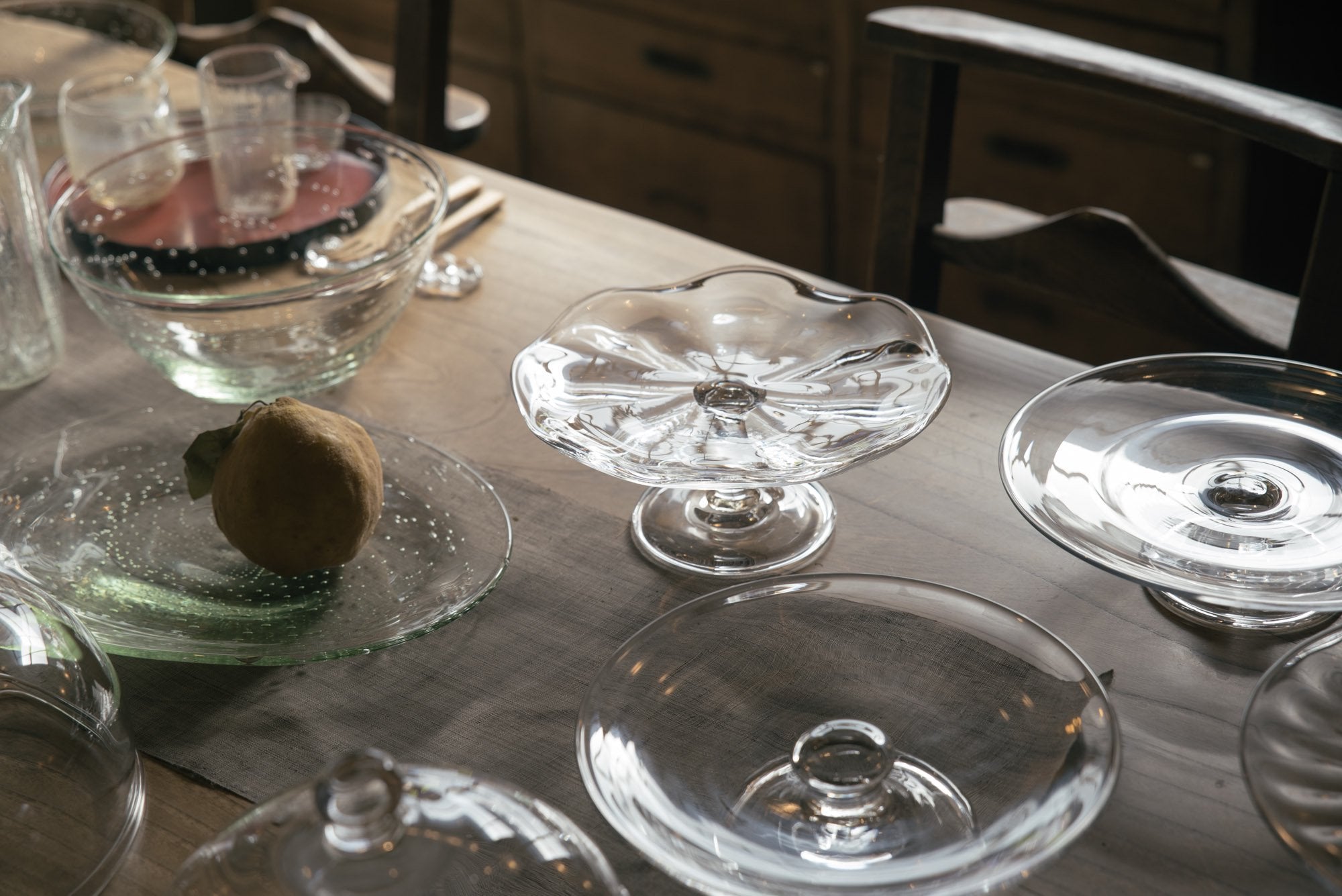 クリアコンポート｜ガラス工房 橙