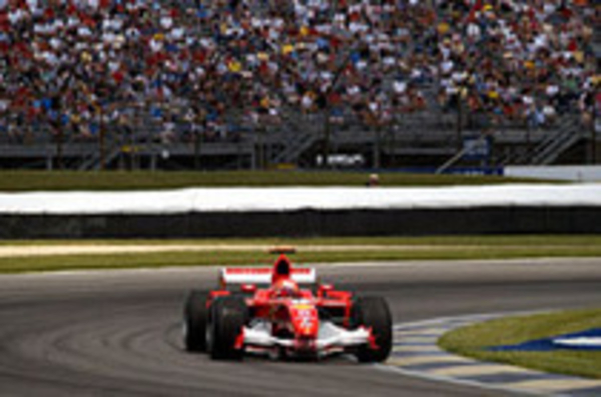 F1 2005】第9戦アメリカGP、6台のみの出走でシューマッハー