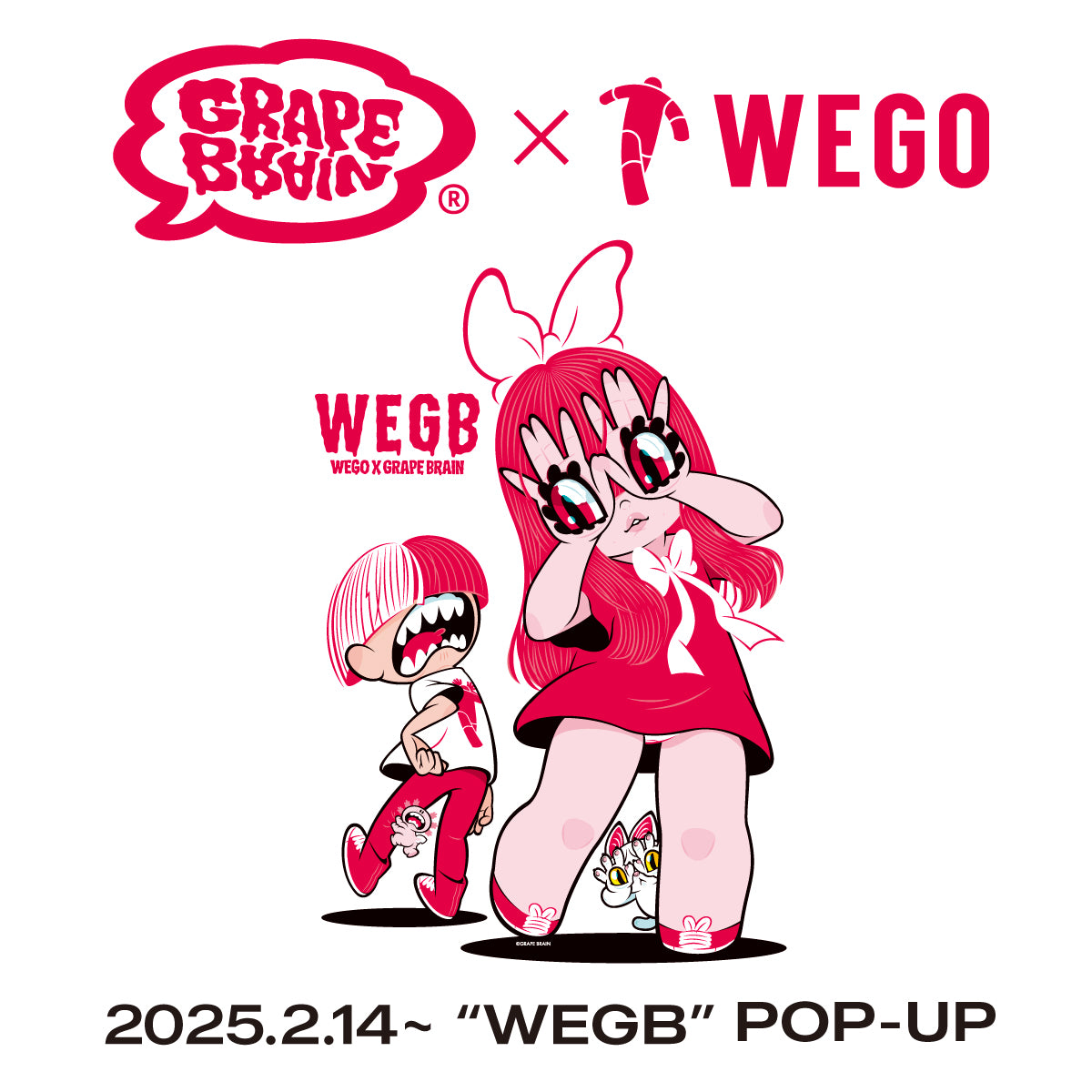 GRAPE BRAINとWEGOのコラボレーションアイテムの発売が決定！【※2月7日