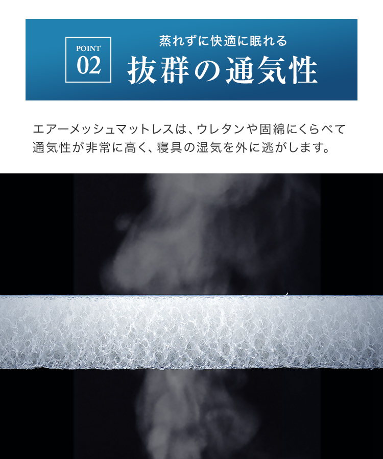 エアーメッシュマットレス (セミダブル) （厚さ2cm） マットレス