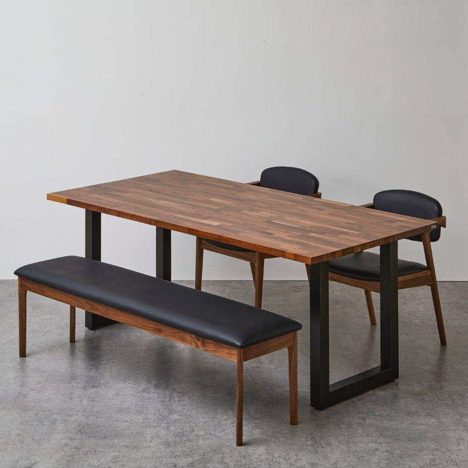 ウォールナット 無垢材 ダイニングテーブルRX4点セット 180cm×90cm 4人