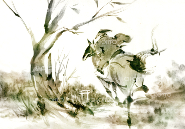 水墨画イラストレーター渡邊ちょんとwow!CHONTO illustration