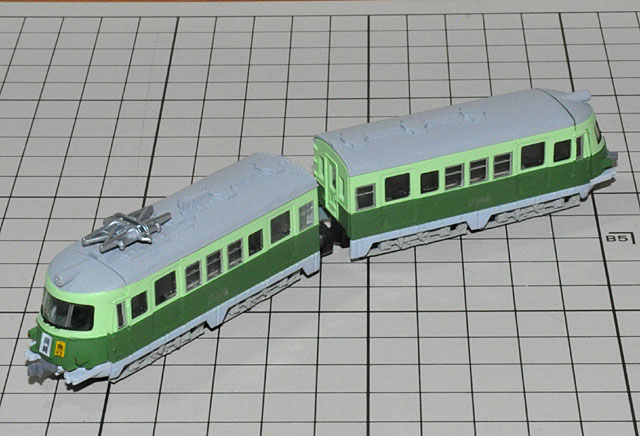 名鉄3400系のBトレインショーティー「スカーレット」で4両編成再現