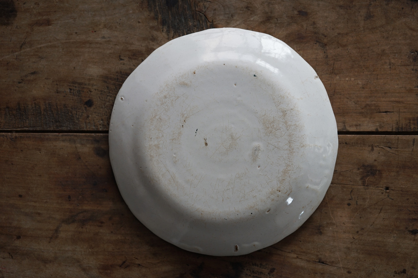 gallery yaichi/antique/tableware/Moustiers Large Round Plate