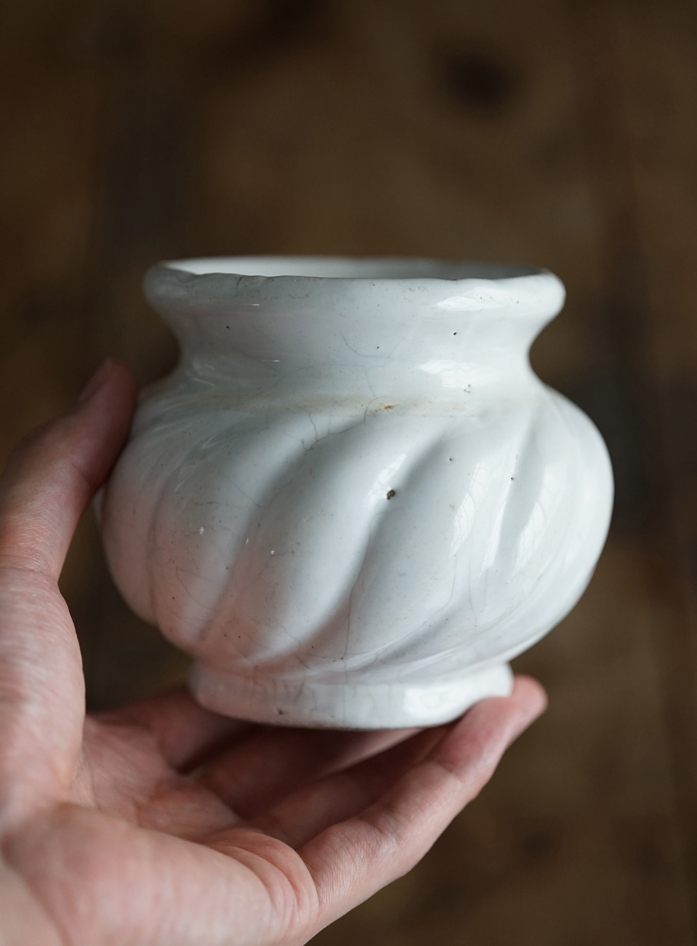 古美術 17-18世紀 オランダ 白デルフト 盃 小壺 阿蘭陀 和蘭 軟膏