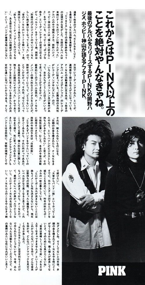 これからはPINK以上のことを絶対やんなきゃね。 - PINKの断片