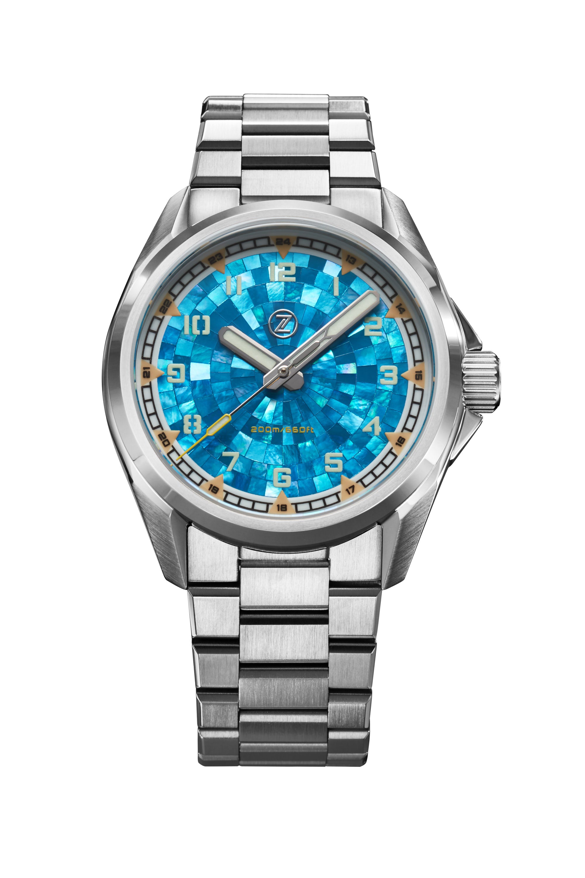 Swordfish Field 38mm SS 'Mosaic MOP' – Zelos Watches