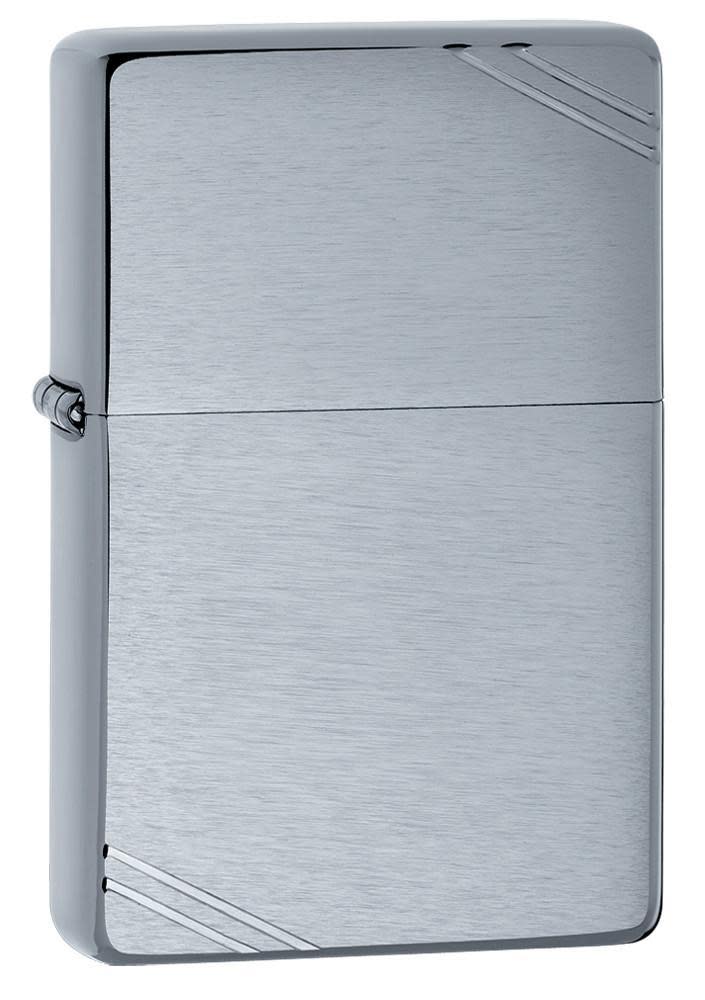 Vintage w/ Slashes Brushed Chrome Windproof Lighter – Zippo USA