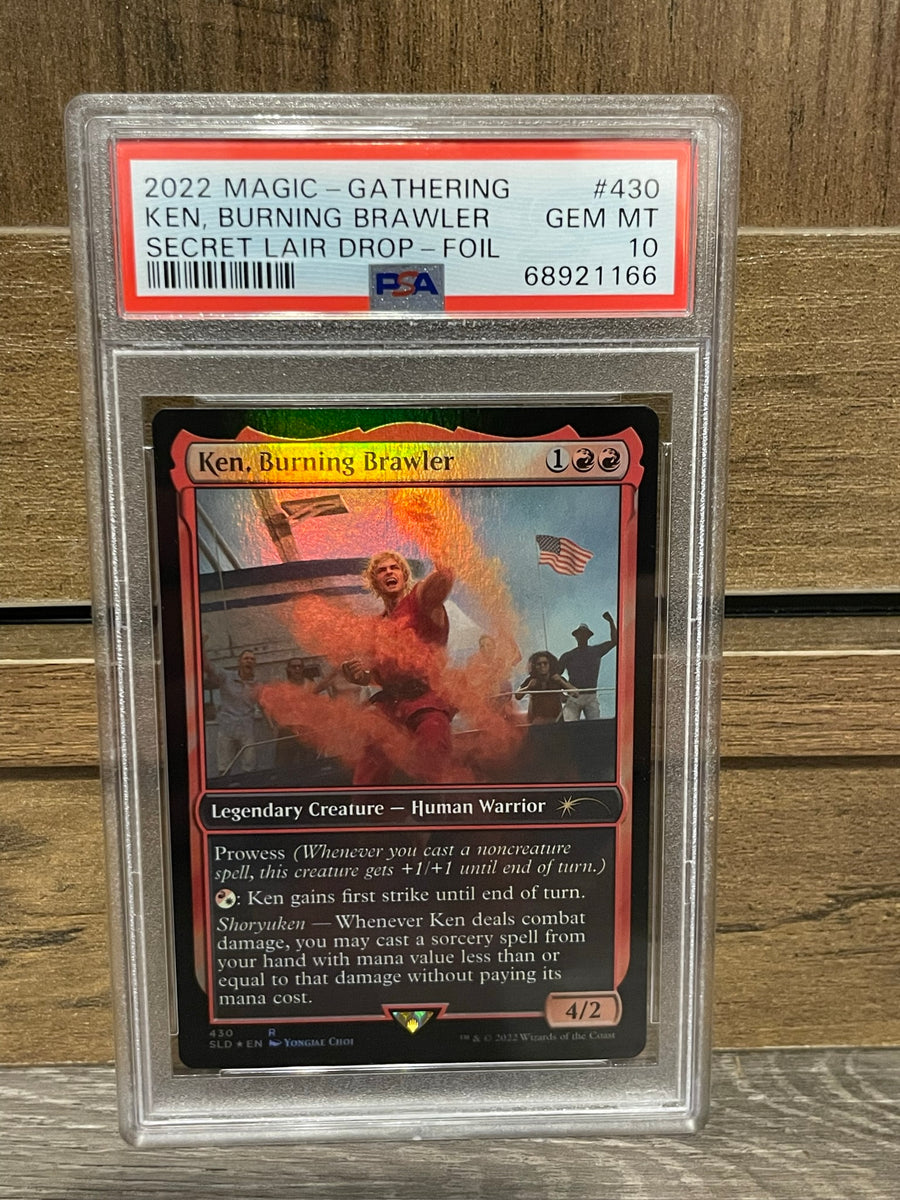2022 Magic MTG Street Fighter Secret Lair Drop Ken, Burning