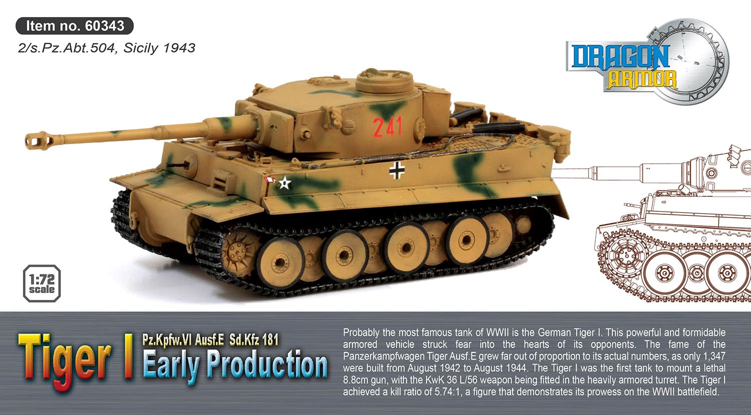 60343 - Sd.Kfz.181 Tiger I Early Production - Dragon Armor