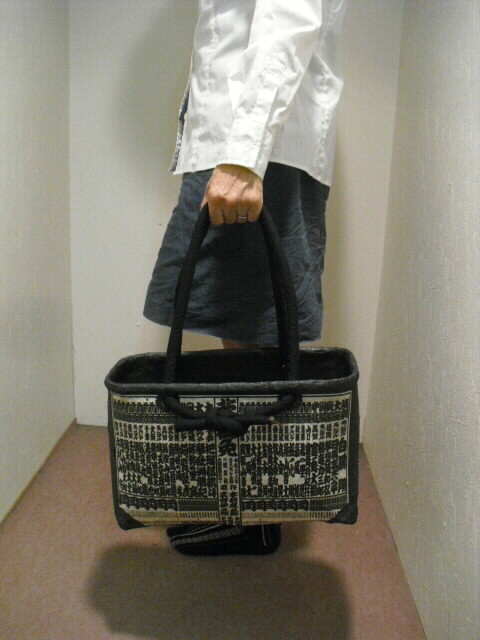 一閑張りバック - 古布・着物リメイクの店 『なごみ屋』