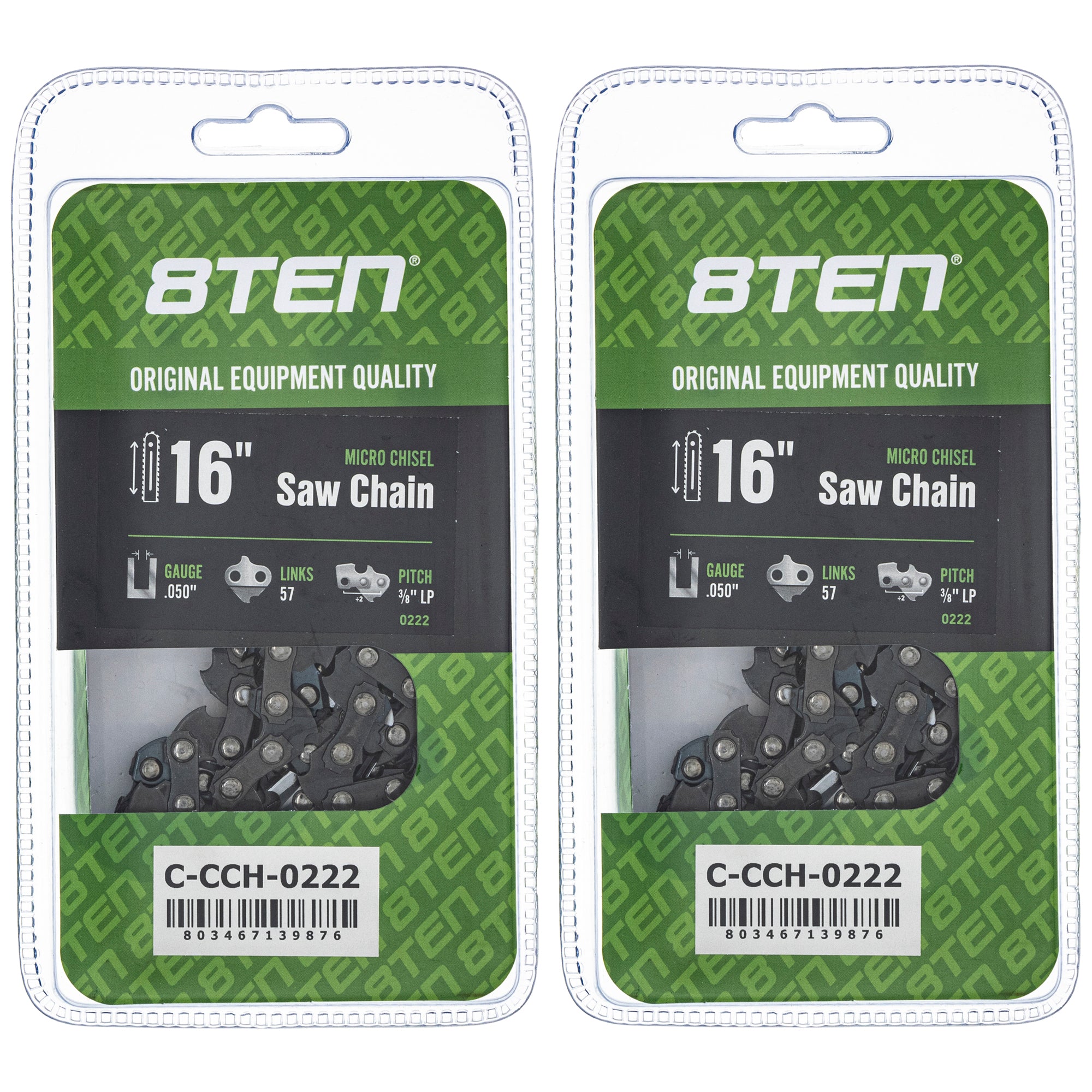 Chainsaw Chain 16 Inch .050 3/8 LP 57DL For Echo | 8TEN