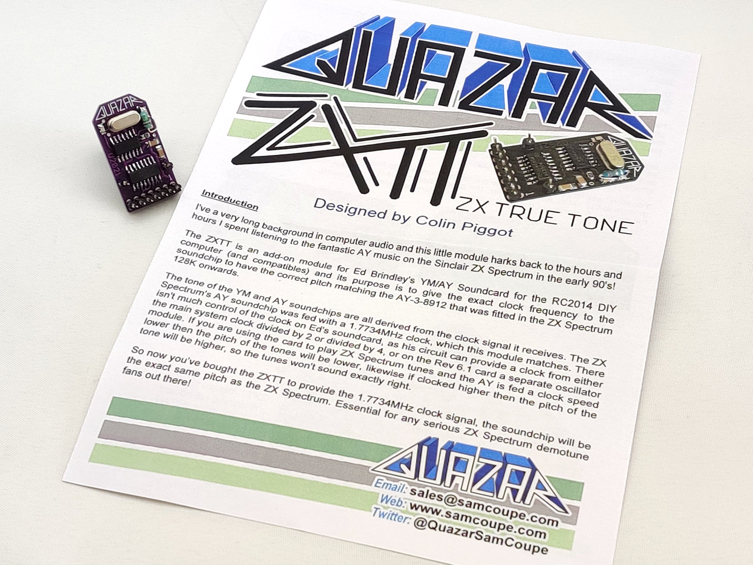 ZXTT Module - 1.7734MHz Clock for YM/AY chips - Z80 Kits