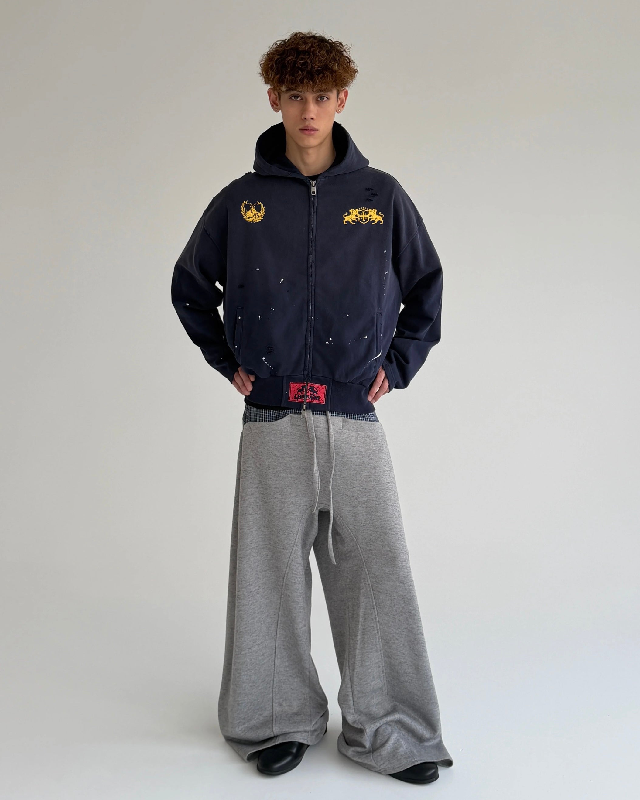 Washed Crest Zip Hoodie – Ninety-nine