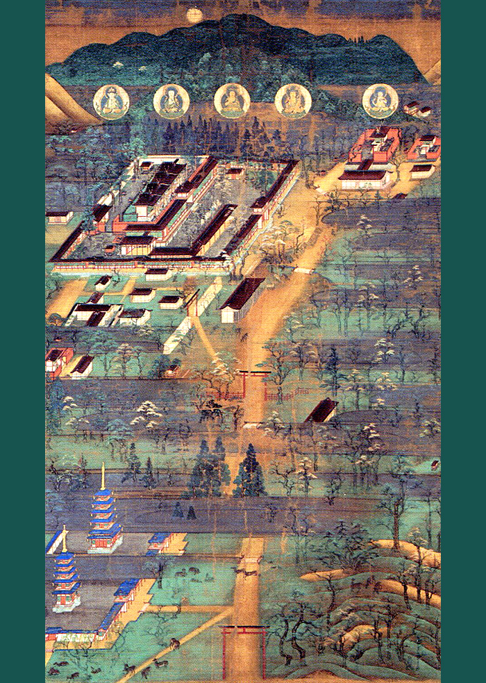 早朝の富士山のイメージ、富士山曼荼羅の中の一点、