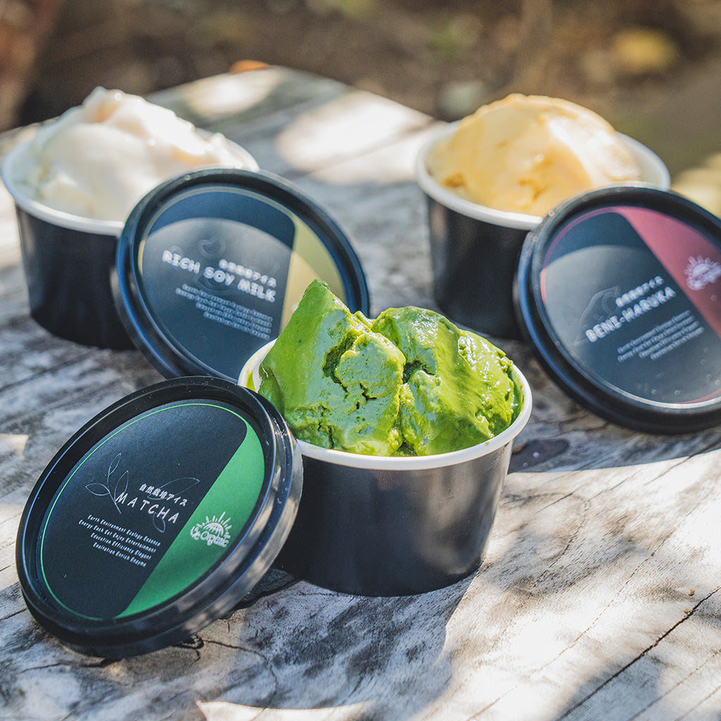 15/e organic | 自然栽培 濃厚豆乳アイス 110ml（豆乳/抹茶/べにはるか