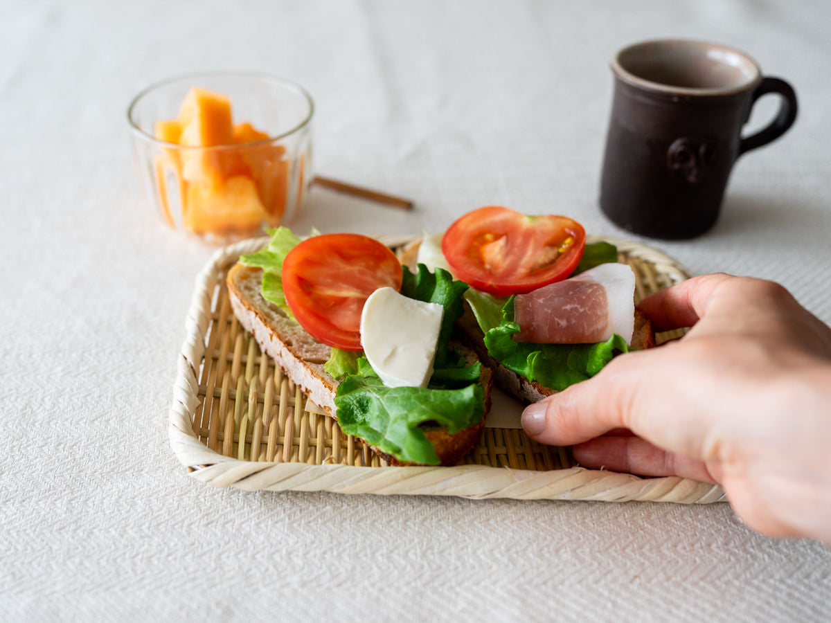 新潟県/青竹 角盆ざる 七寸・八寸・九寸・尺・尺一寸 5サイズ