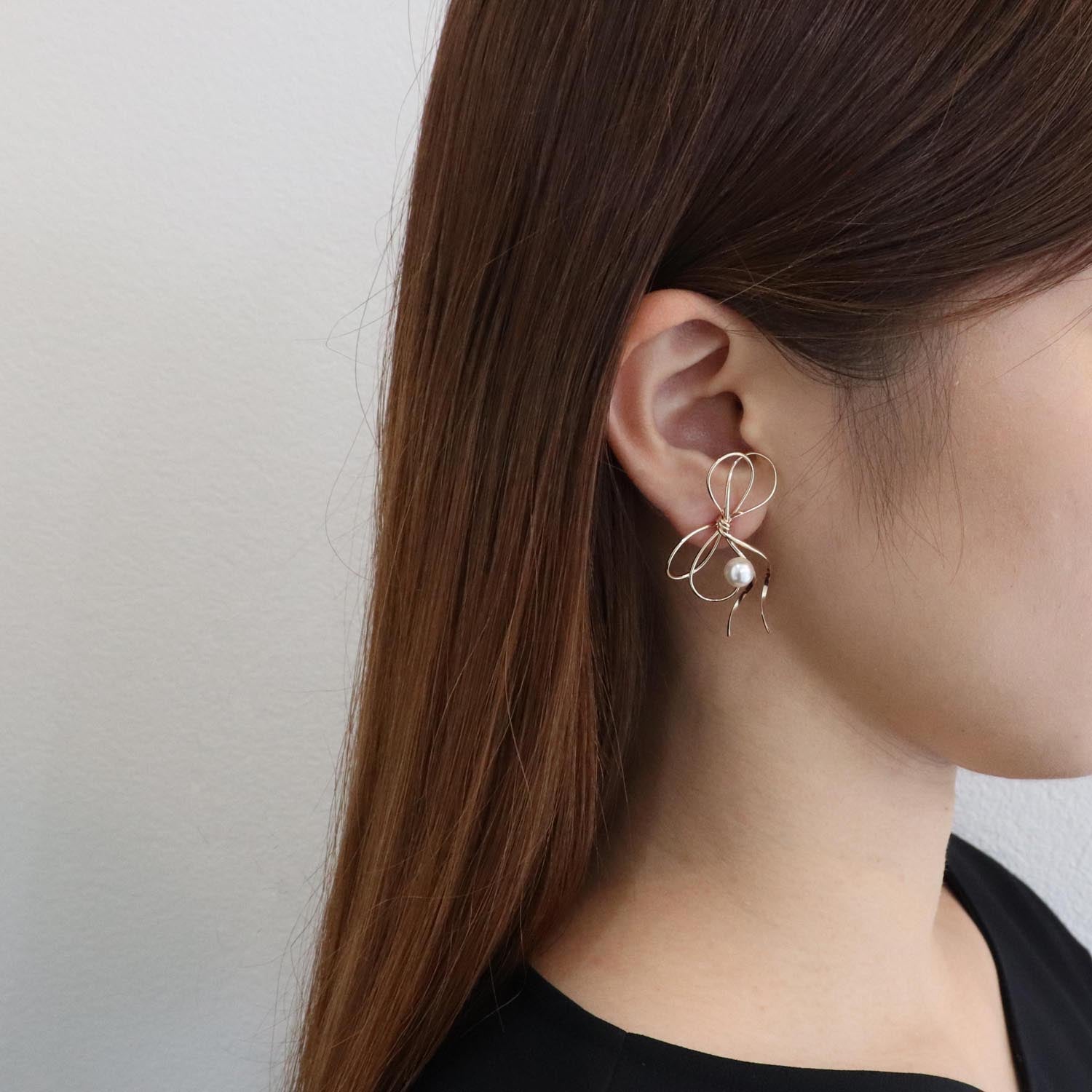 K14GF 結びのかたち ピアス｜GFP1364GD