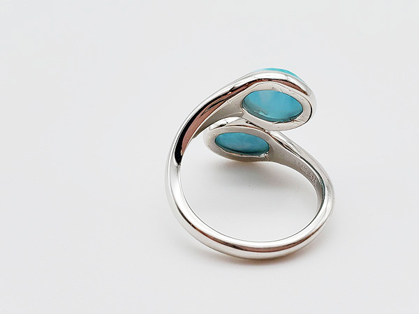 ラリマー・シルバー925（ロジウム加工） リング