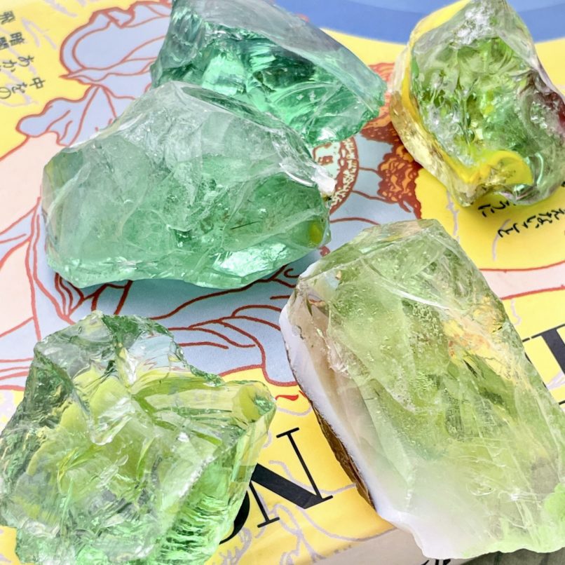 グリーン アンダラクリスタル（モナトミックガラス）Ram Dass セット