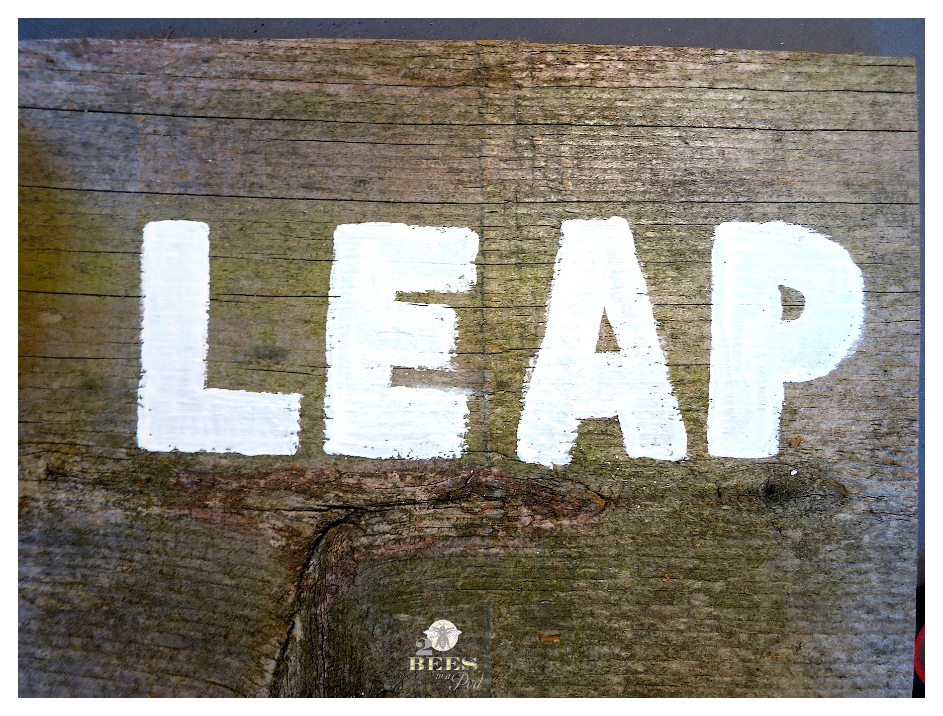 2015 Word of the Year and a DIY Rustic Sign - 2 Bees in a Pod