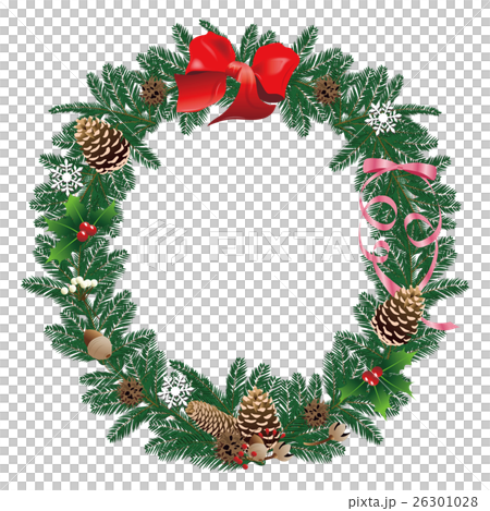 クリスマス リース フレームのイラスト素材 [26301028] - PIXTA