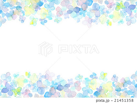 水彩 あじさい フレームのイラスト素材 [21451358] - PIXTA