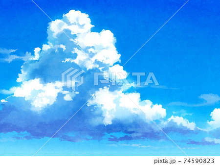 夏 水彩 入道雲のイラスト素材 [74590823] - PIXTA