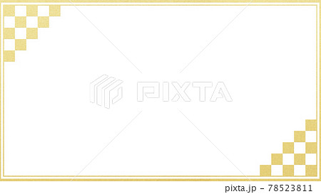 シンプルな金色の和風フレームのイラスト素材 [78523811] - PIXTA