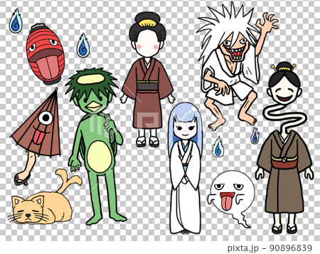 日本の妖怪のイラスト詰め合わせのイラスト素材 [90896839] - PIXTA