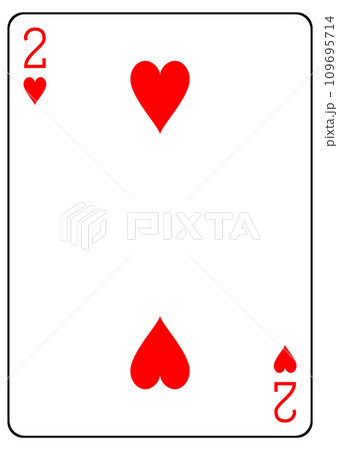 Playing cards 2 of hearts - Stock Illustration [109695714] - PIXTA