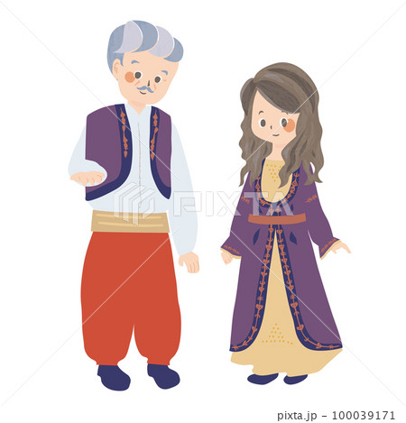 トルコ共和国の民族衣装のイラスト素材 [100039171] - PIXTA