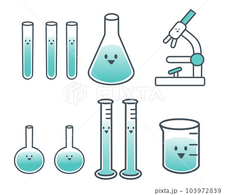 理科の実験道具セット 顔ありのイラスト素材 [103972839] - PIXTA