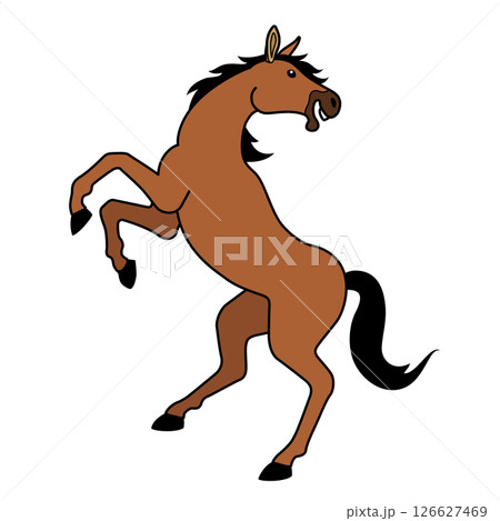 跳ね馬のイラスト素材 [126627469] - PIXTA
